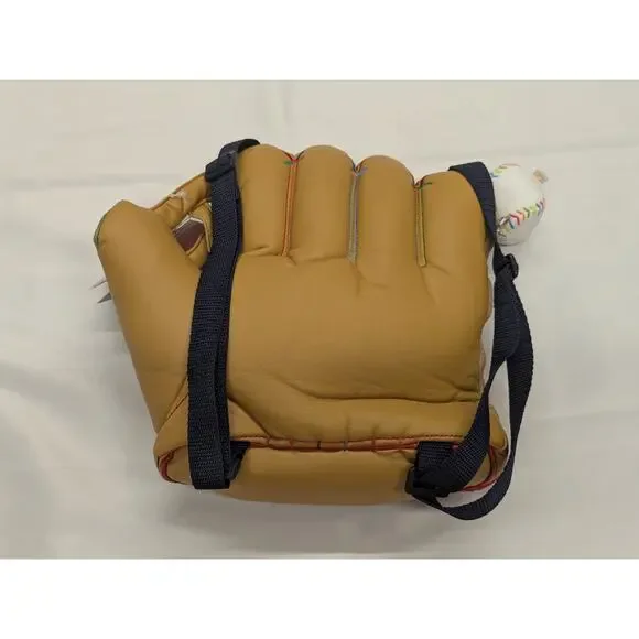 Lazoo Baseball Mitt Mini Backpack Bag Soft Plush Vinyl Travel Buddy NEW - Picture 4 of 9